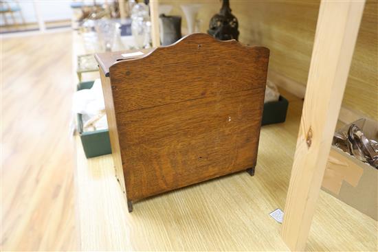An Edwardian oak letter / book post box, height 33cm
